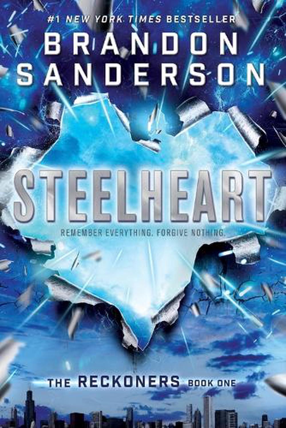 The book cover for Steelheart by Brandon Sanderson.