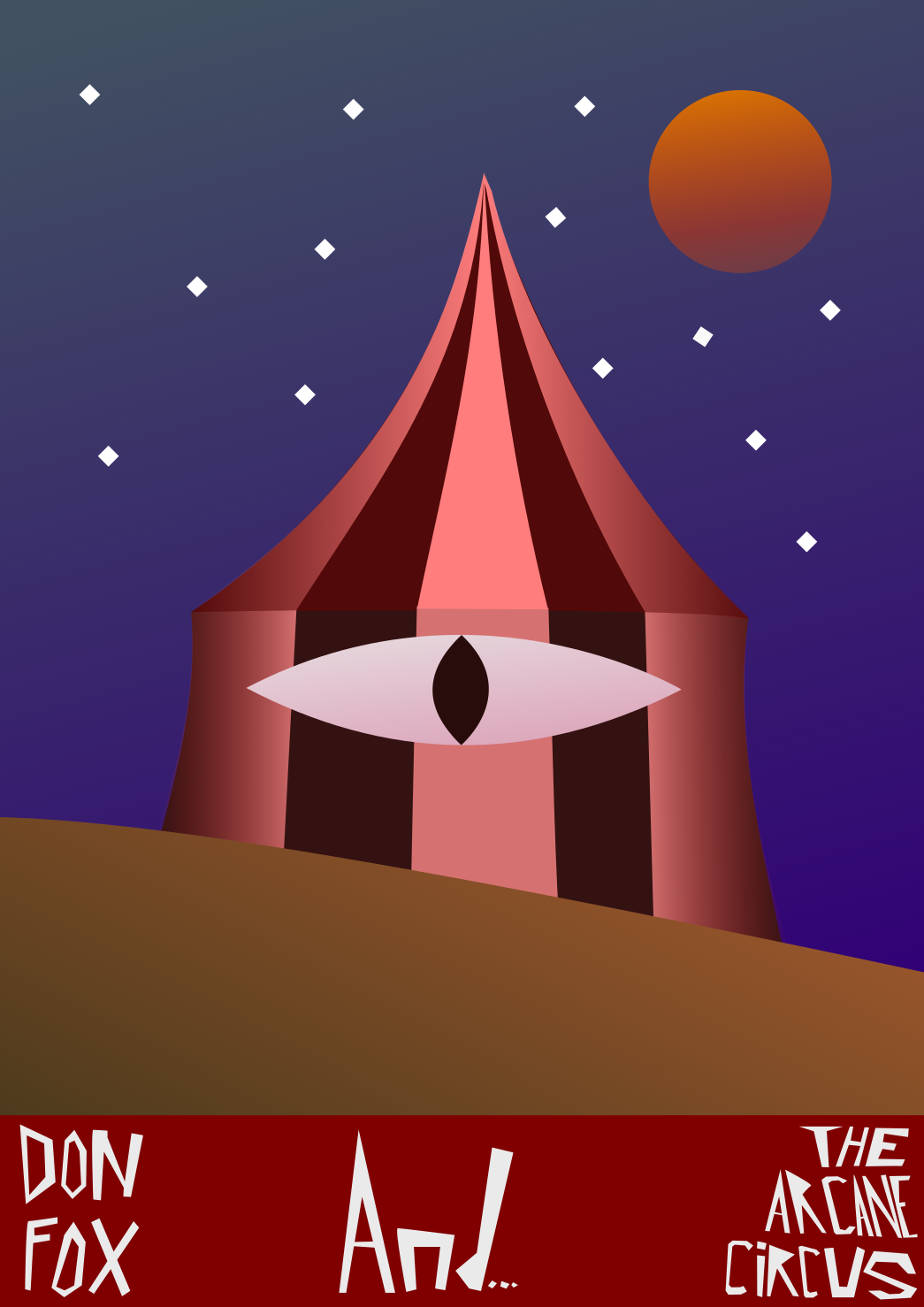 Don Fox and The Arcane Circus poster, with gradients!